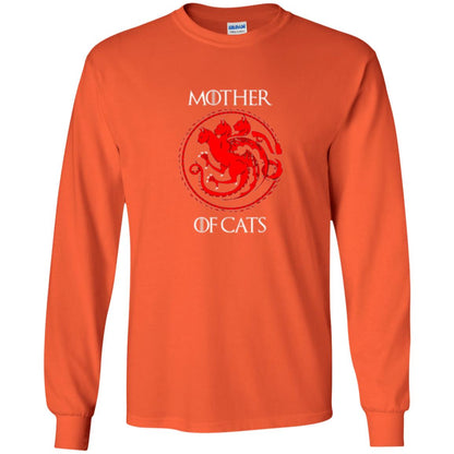 Cat Lovers T-shirt Mother Of Cat Orange