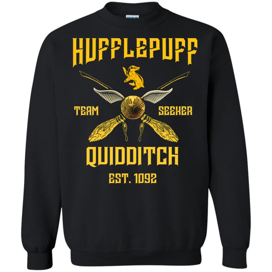 Hufflepuff Quidditch Team Seeker Est 1092 Harry Potter ShirtG180 Gildan Crewneck Pullover Sweatshirt 8 oz.