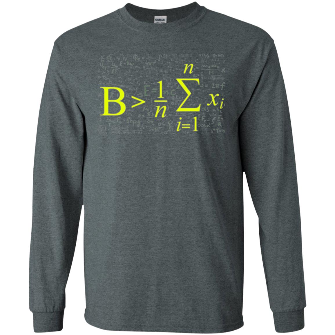 Be Greater Than Average Funny Math Lovers T-shirt Dark Heather
