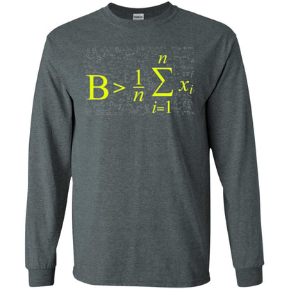 Be Greater Than Average Funny Math Lovers T-shirt Dark Heather