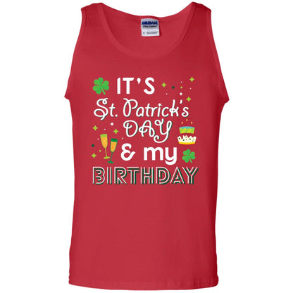 Funny My Birthday St Patricks Day Drinking T-shirt Red