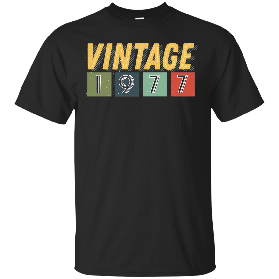 Vintage 1977 41th Birthday Gift Shirt For Mens Or Womens Black