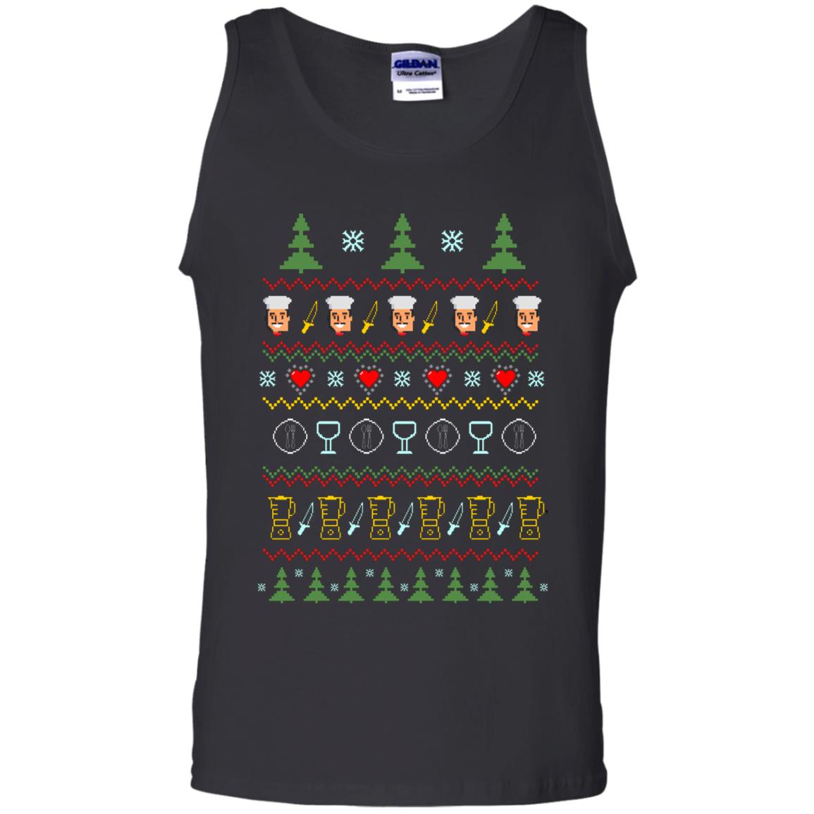 Chef Christmas X-mas Gift Shirt For Cooking Lovers Black