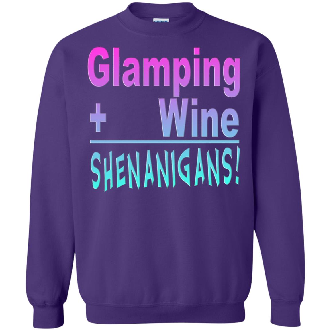 Glamping Drink Wine Shenanigans Funny Happy Glamper T-shirt Purple