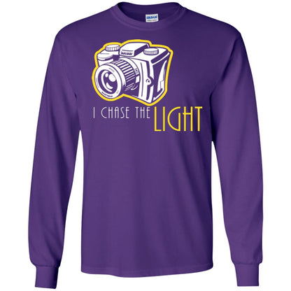 Photography Lover T-shirt I Chase The Light Purple