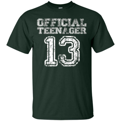 Brithday T-shirt Official Teenager T-shirt Forest Green