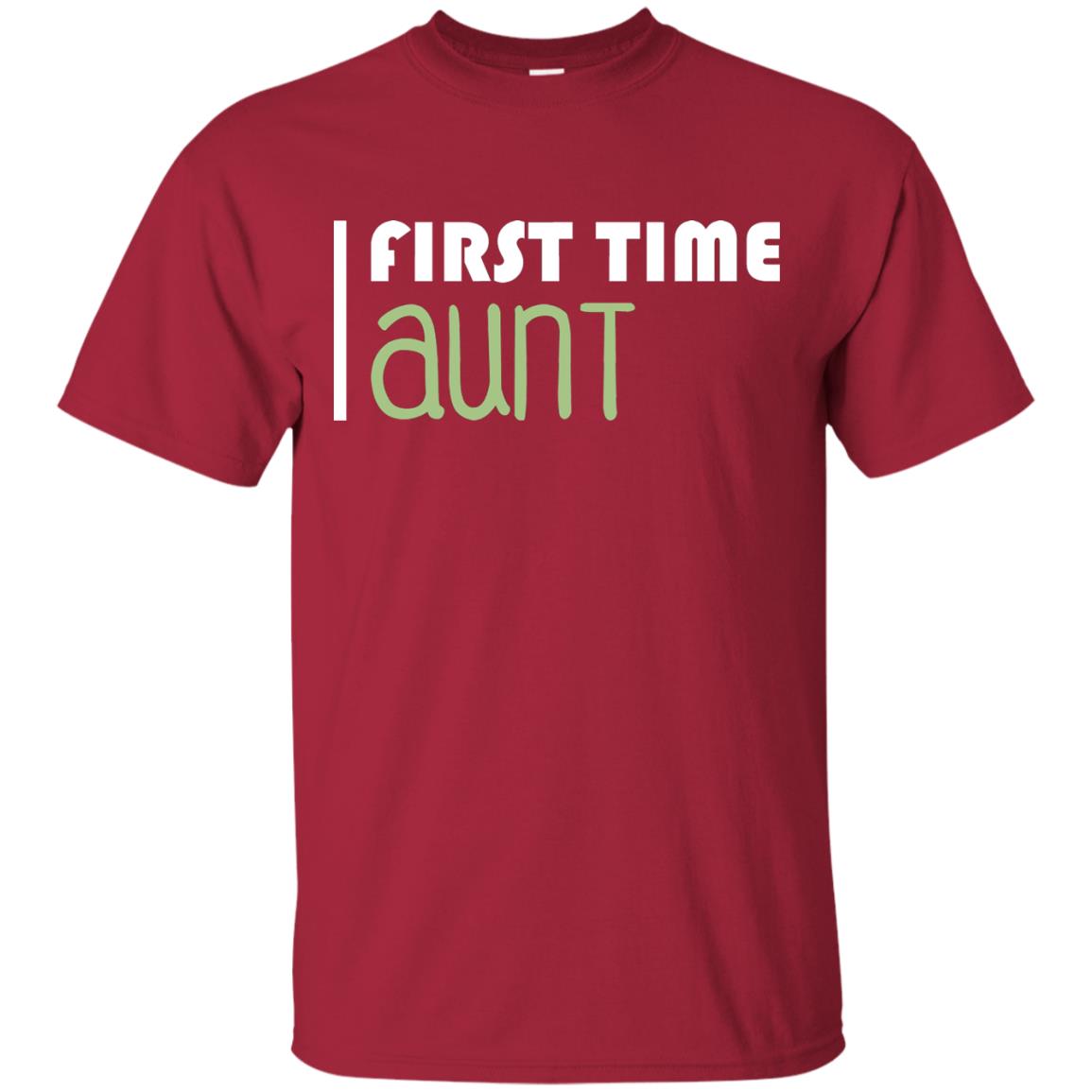 First Time Aunt New Auntie Shirt Cardinal