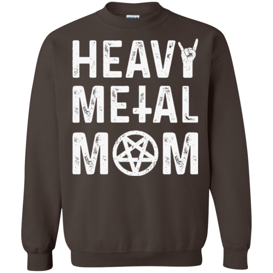 Heavy Metal Mom Vintage Band Music Concert Mother T-shirt Dark Chocolate