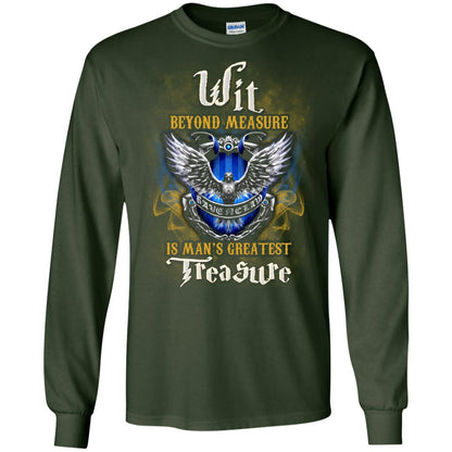 Wit Beyond Measure Is Man's Greatest Treasure Ravenclaw House Harry Potter Fan ShirtG240 Gildan LS Ultra Cotton T-Shirt