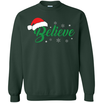 Christmas T-Shirt Believe In Santa Forest Green