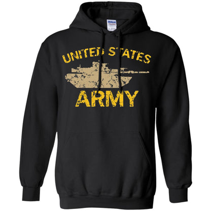 United States Army M1a2 Abrams Tusk Tank Grunge T-shirt Black