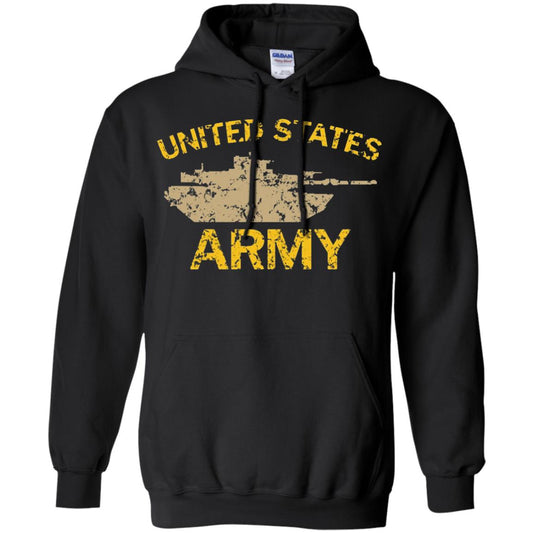 United States Army M1a2 Abrams Tusk Tank Grunge T-shirt Black