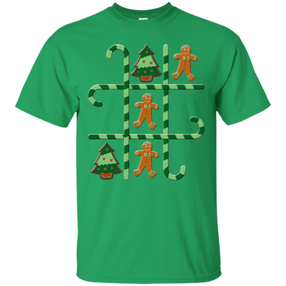 Christmas T-shirt Tic Tac Toe Board Game Irish Green