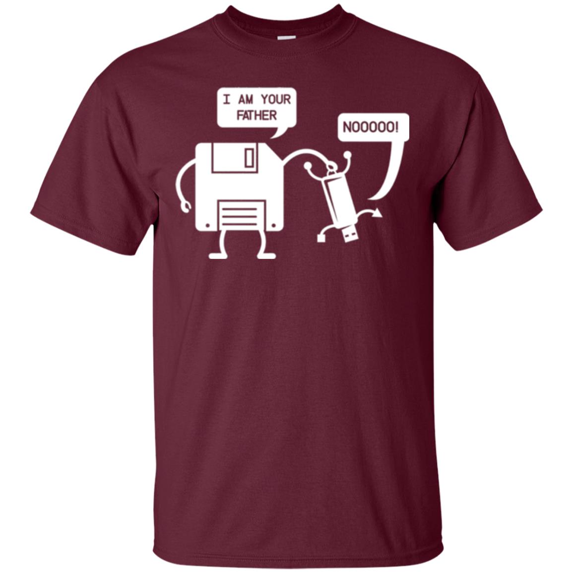 Usb Floppy Disk T-shirt I Am Your Father Maroon