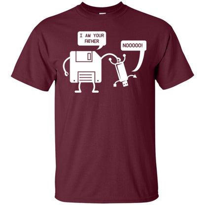 Usb Floppy Disk T-shirt I Am Your Father Maroon