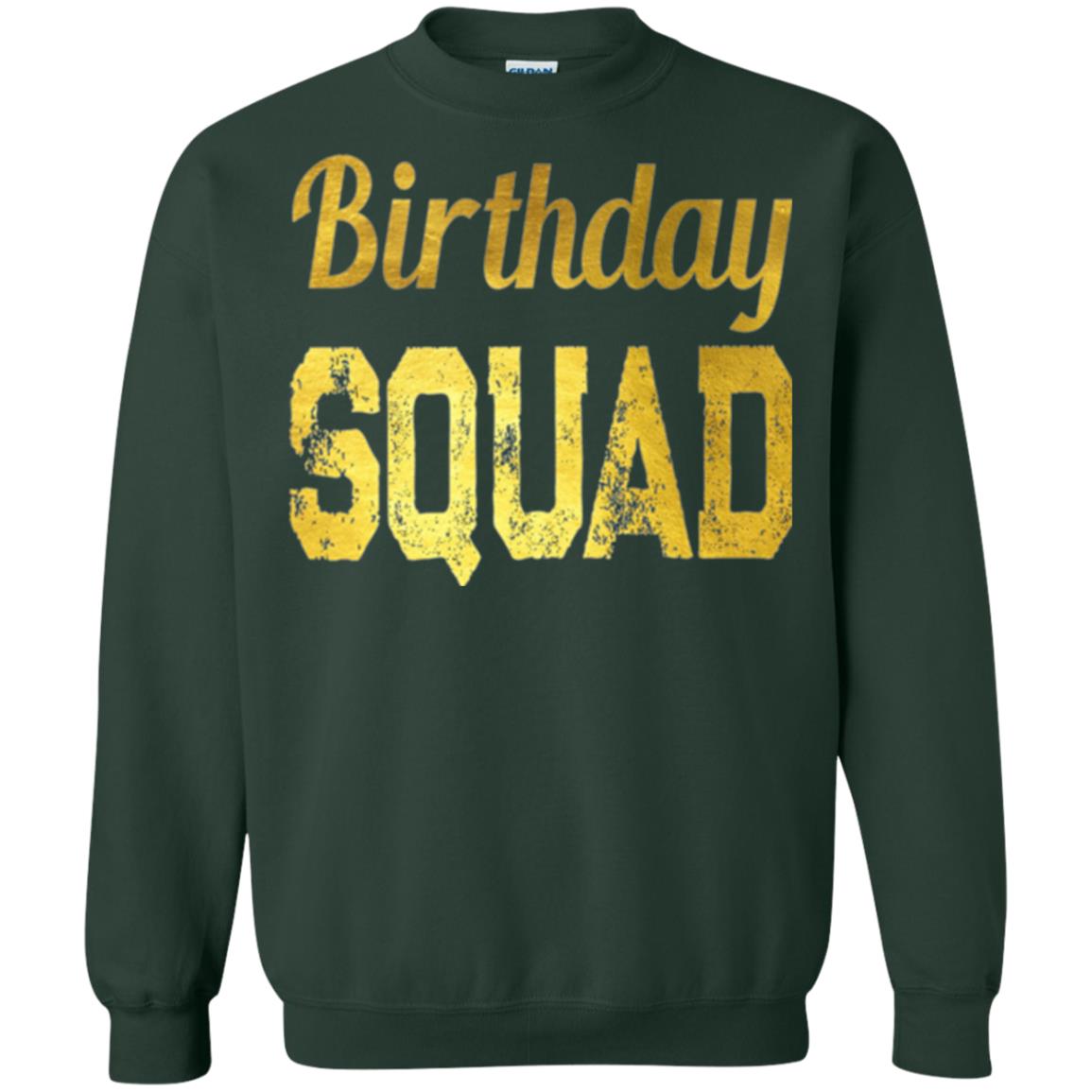 Birthday Squad Gold T-shirt Forest Green