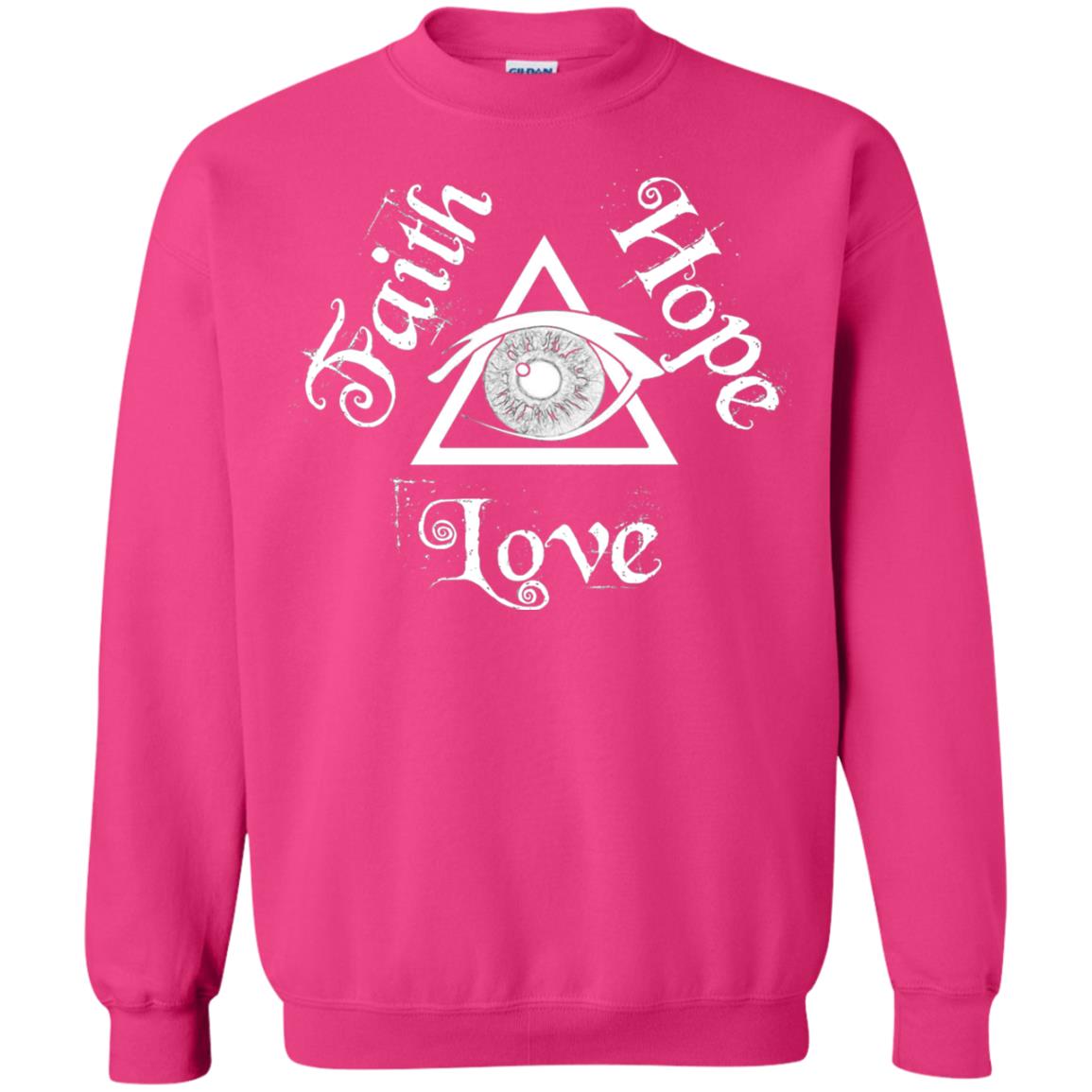 Faith Hope Love Eye Of Providence Esoteric Shirt Heliconia