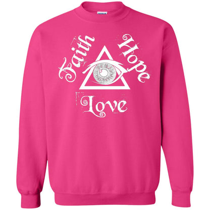Faith Hope Love Eye Of Providence Esoteric Shirt Heliconia