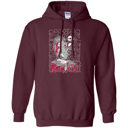 Nightmare Before Christmas True Love Halloween T-shirt Maroon
