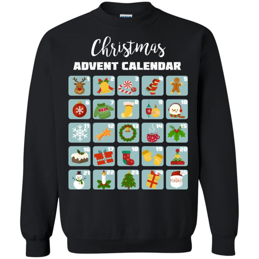 Christmas Calendar December 2018 Gift Shirt Black