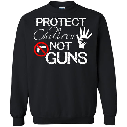 Anti Gun T-shirt Protect Children Not Gun Black