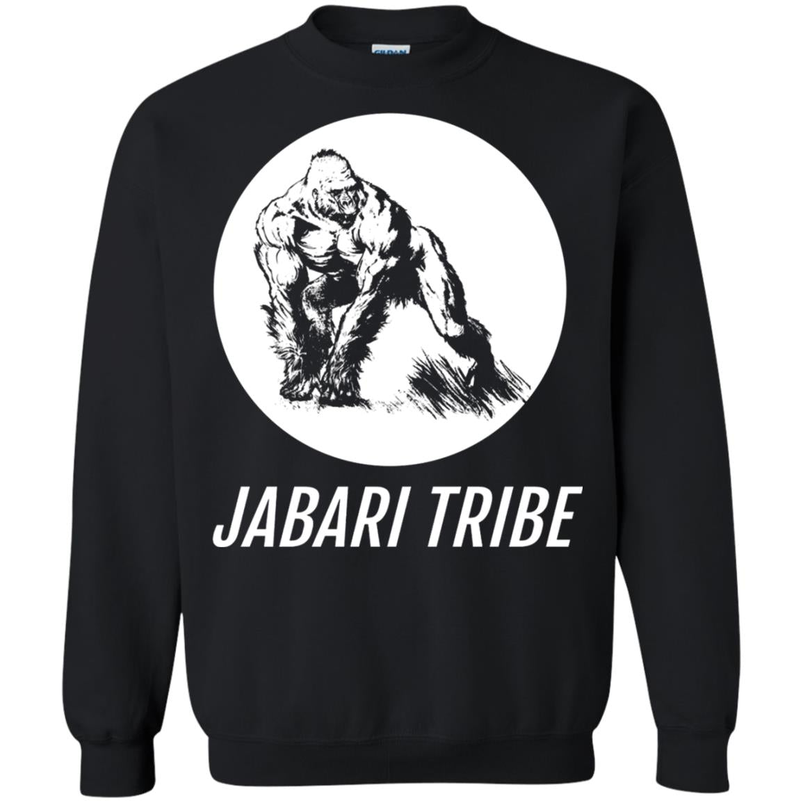 Jabari Tribe White Gorilla T-shirt Black