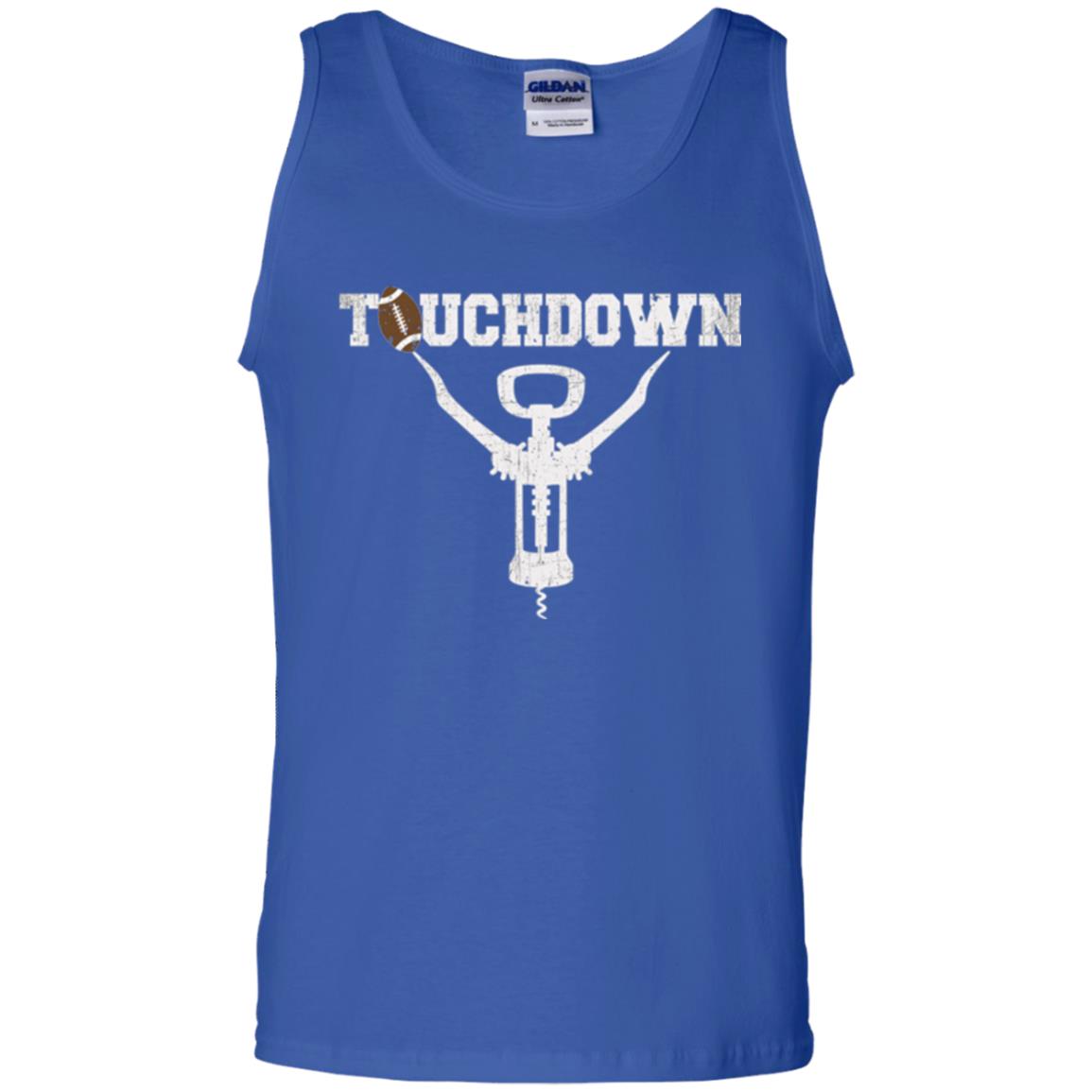 Football T-shirt Touchdown Funny Football Wine Lovers Royal