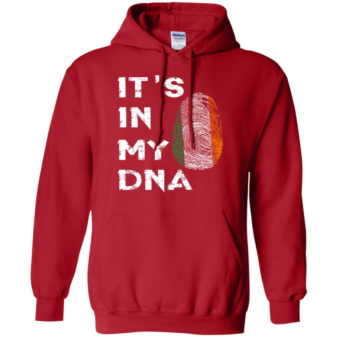 It's In My Dna Fingerprint Irish Ireland Gift Shirt Red