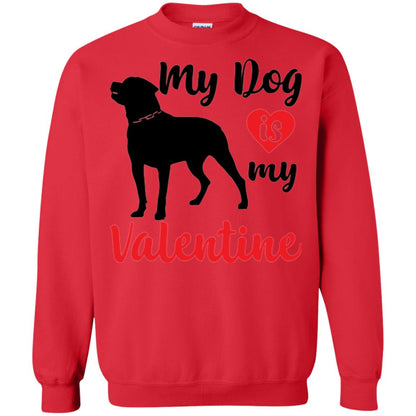 Dog Lover T-shirt My Dog Is My Valentine Red