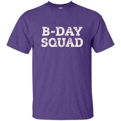 B-day Squad Birthday Party T-shirt Purple