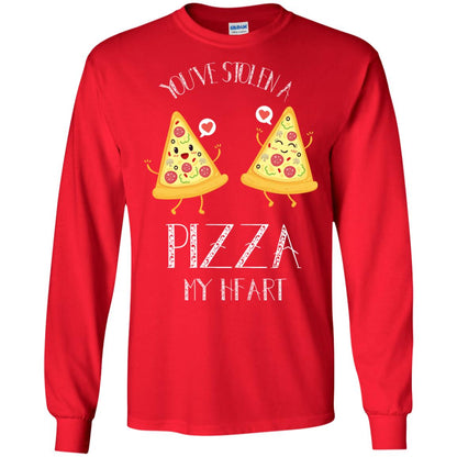 Pizza Lover T-shirt You've Stolen A Pizza My Heart Red