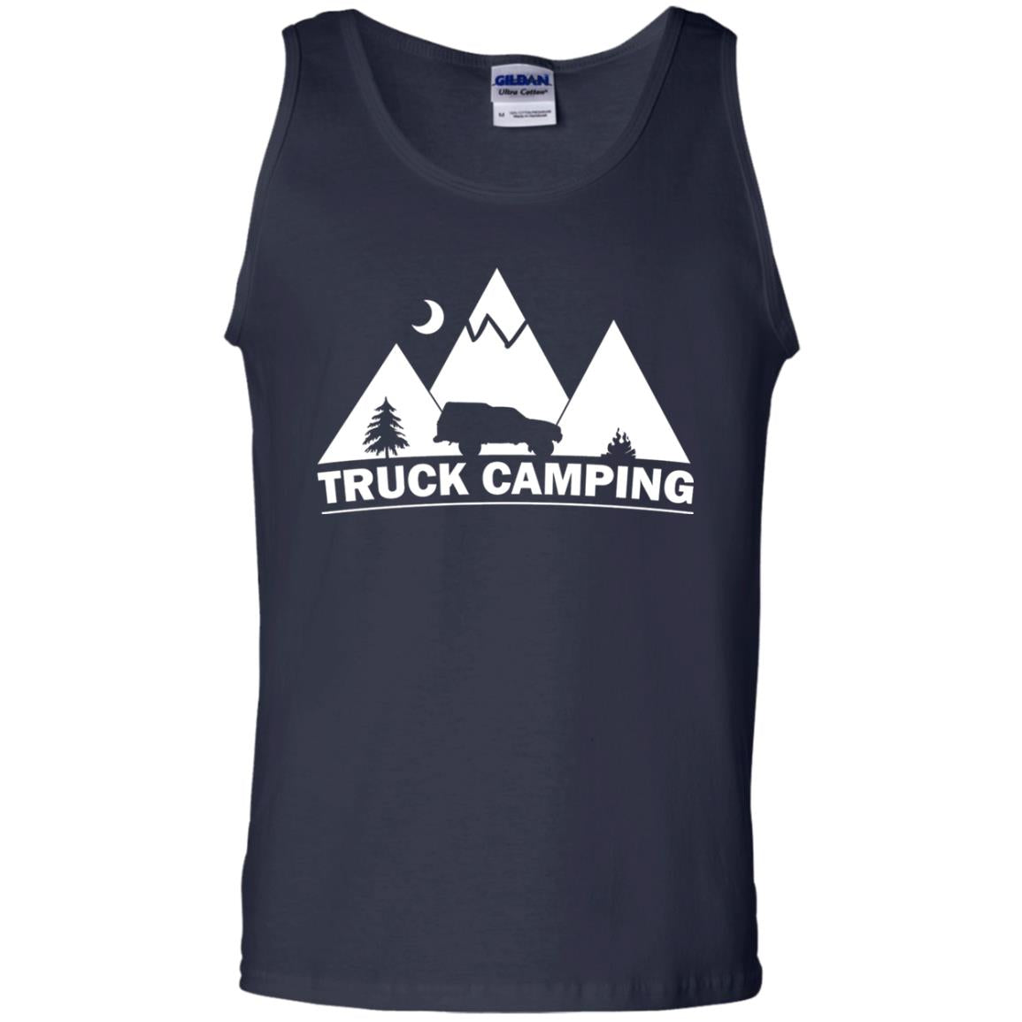 Truck Camping Night Landscape And Adventures T-shirt Navy