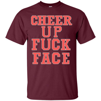Cheer Up Face Shirt Maroon