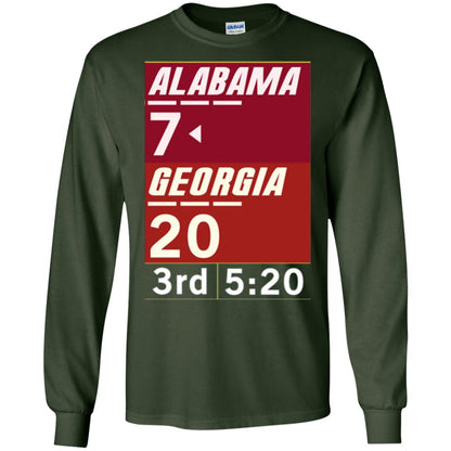 Football Lover T-shirt Alabama 26-23 Comeback Win 2-sided Forest Green