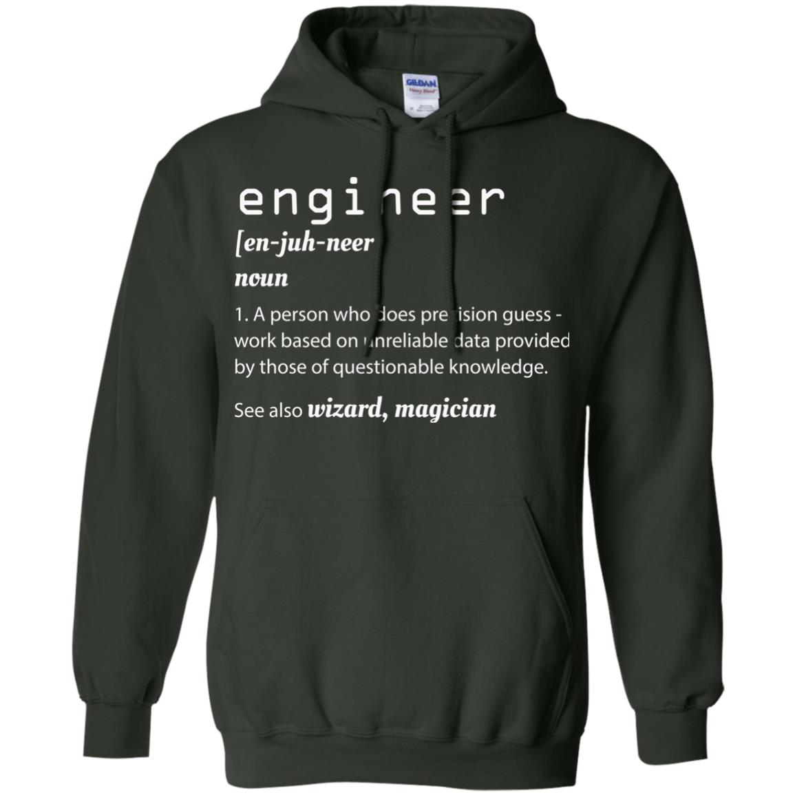 A Person Who Does Precision Guess Work Based On Engineer T-shirt Forest Green