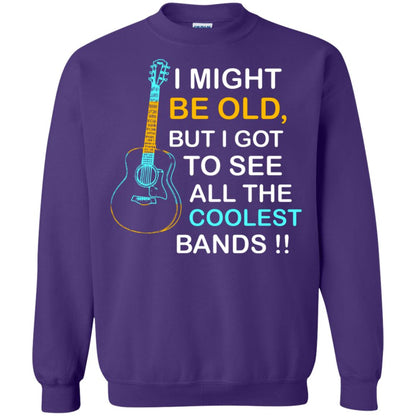 Be Old But I Got To See All The Coolest Band Shirt Purple