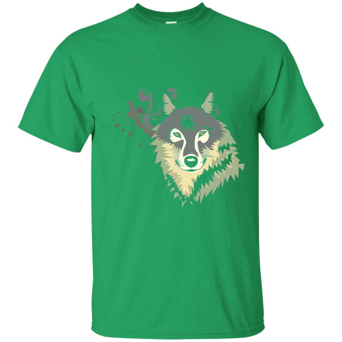 Wolf Pack Dog Painted Animal Lovers T-shirt Irish Green