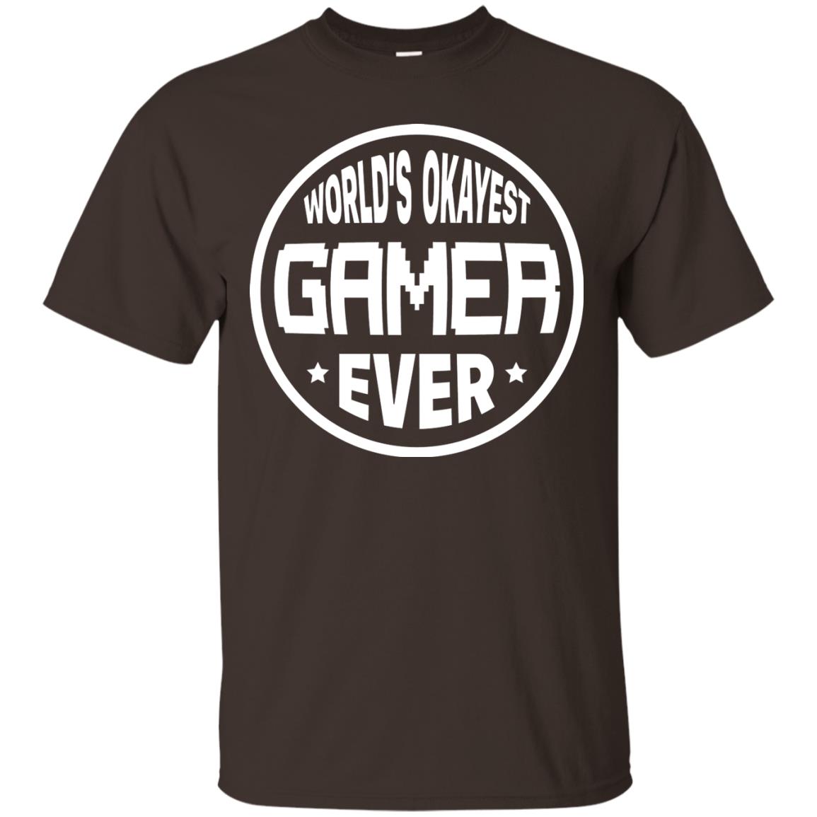 World’s Okayest Gamer Ever Best T-shirt For Gaming Lover Dark Chocolate