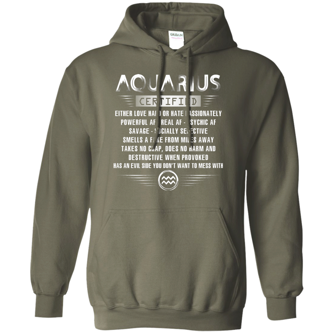 Aquarius Certified Either Love Hard Or Hate Passionately Powerful Af T-shirt