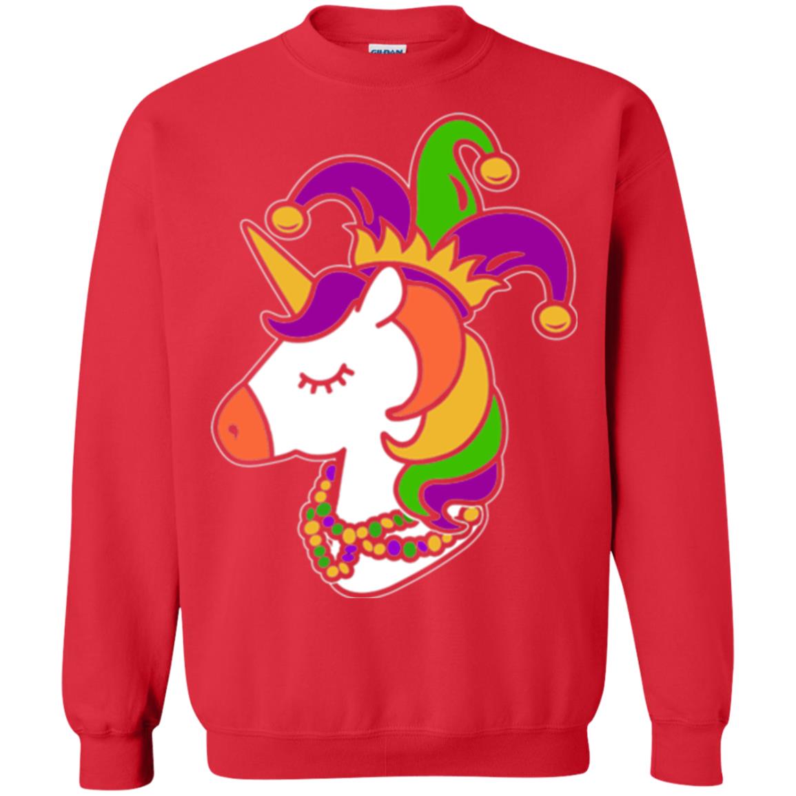 Mardi Gras Unicorn T-shirt Red