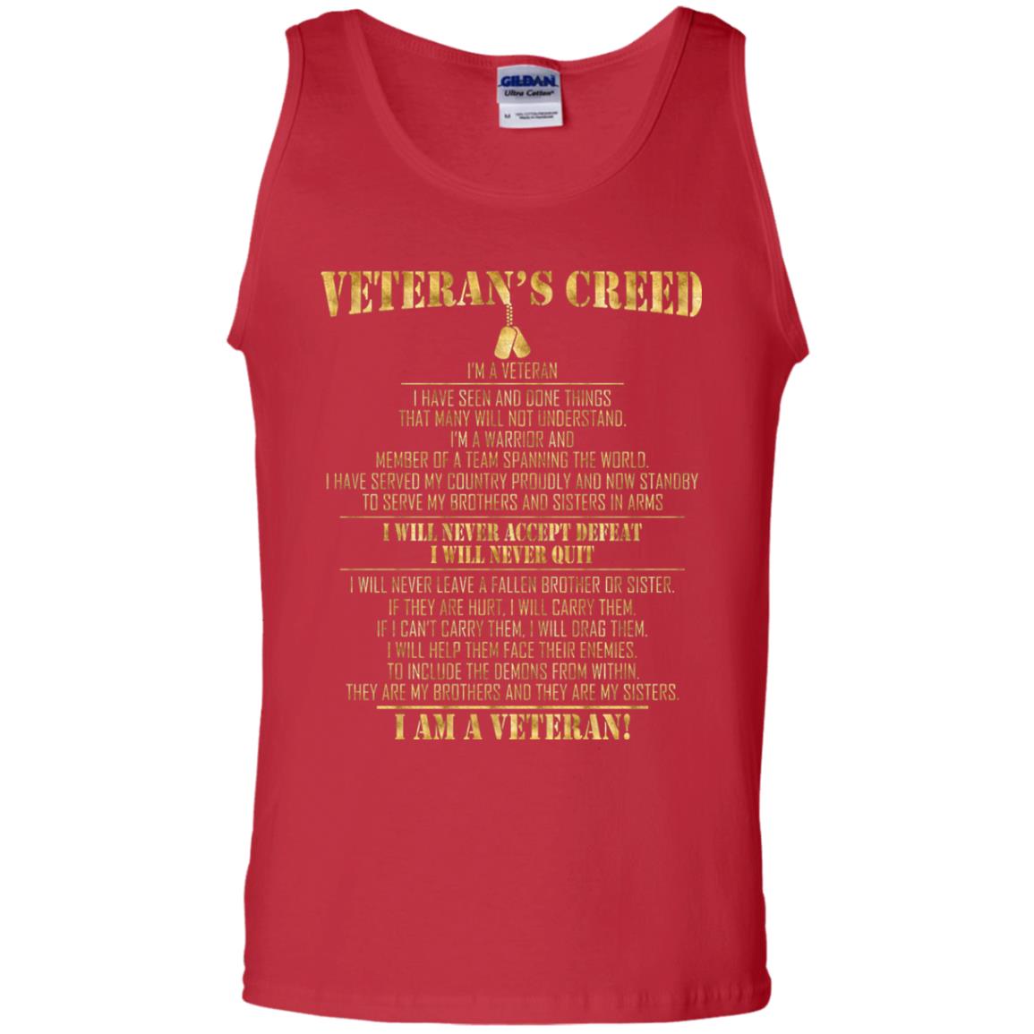 Veterans Creed Im A Veteran I Have Seen And Done Things That Many Will Not Understand Red