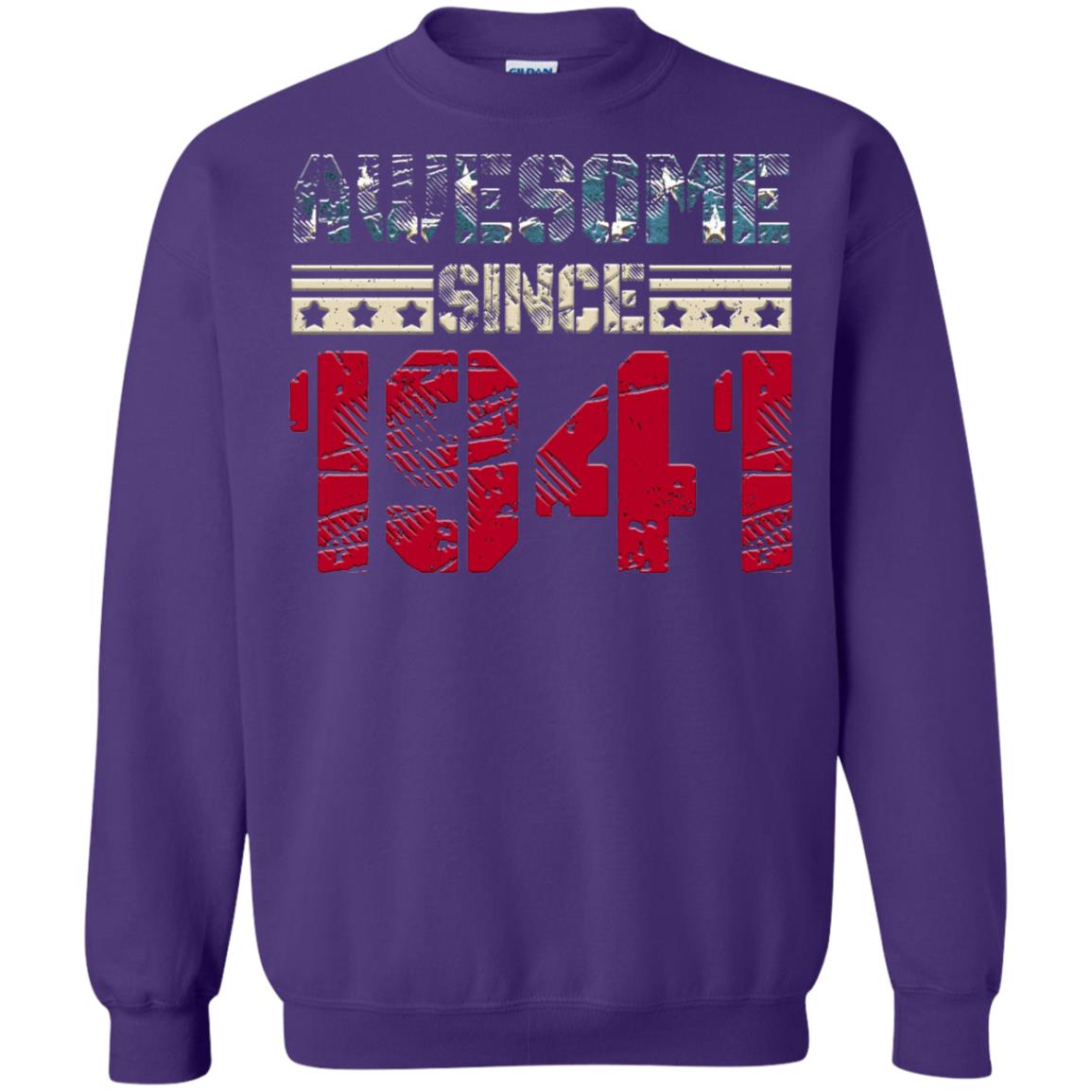 Awesome Since Legends Born In 1941 77 Years Old Birthday Shirt For Dad Or Papa Purple
