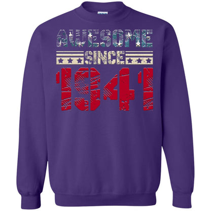 Awesome Since Legends Born In 1941 77 Years Old Birthday Shirt For Dad Or Papa Purple