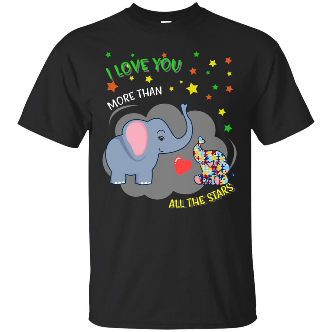 I Love You More Than All The Stars Autism Awareness Shirt Black