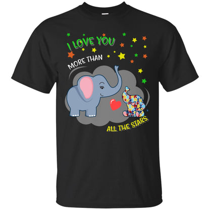 I Love You More Than All The Stars Autism Awareness Shirt Black
