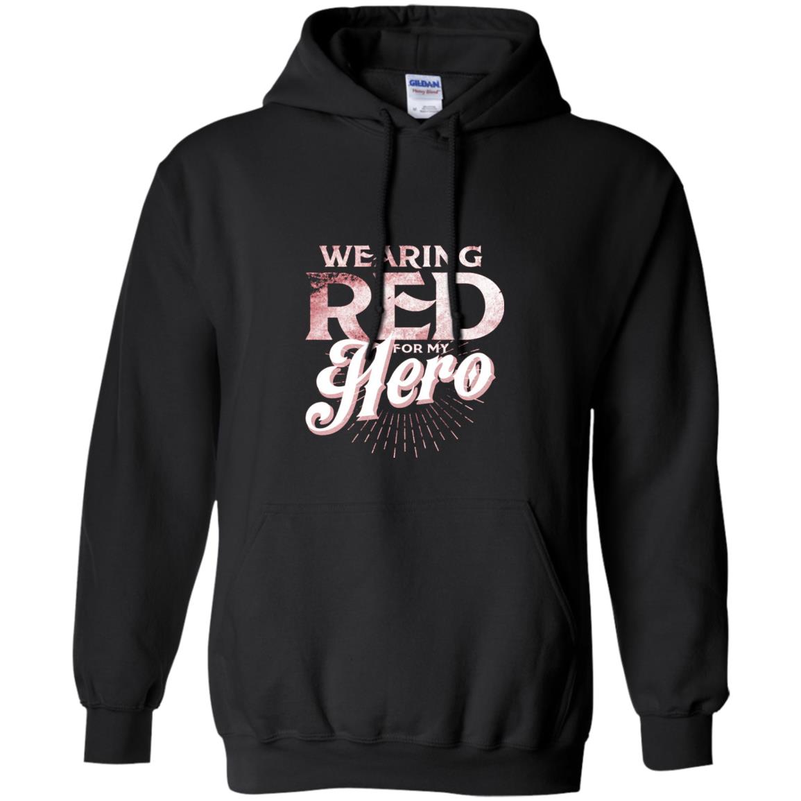 Wearing Red For My Hero Proud Us Army Shirt Black