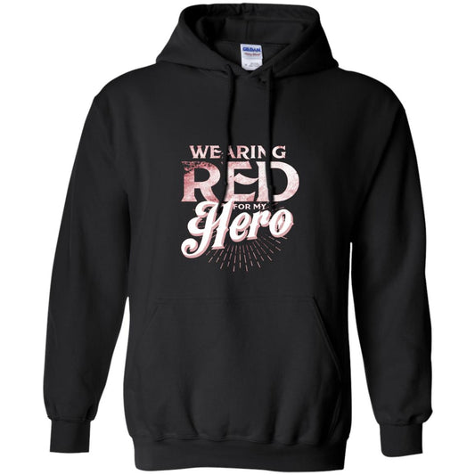 Wearing Red For My Hero Proud Us Army Shirt Black