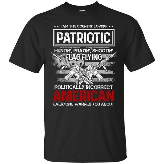 Politically Incorrect American Everyone Warned You About Military Shirt Black