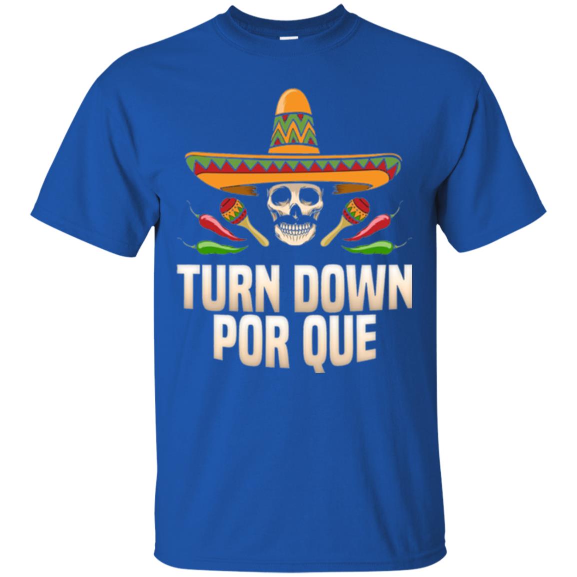 Turn Down Por Que Skull Pirate T-shirt Royal