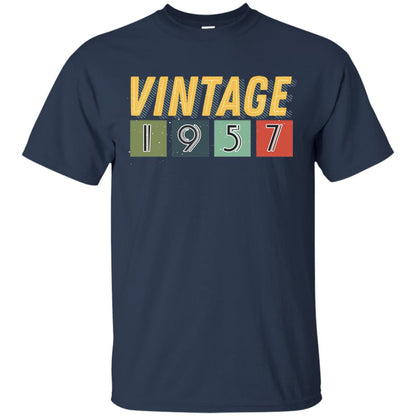 Vintage 1957 61th Birthday Gift Shirt For Mens Or Womens Navy